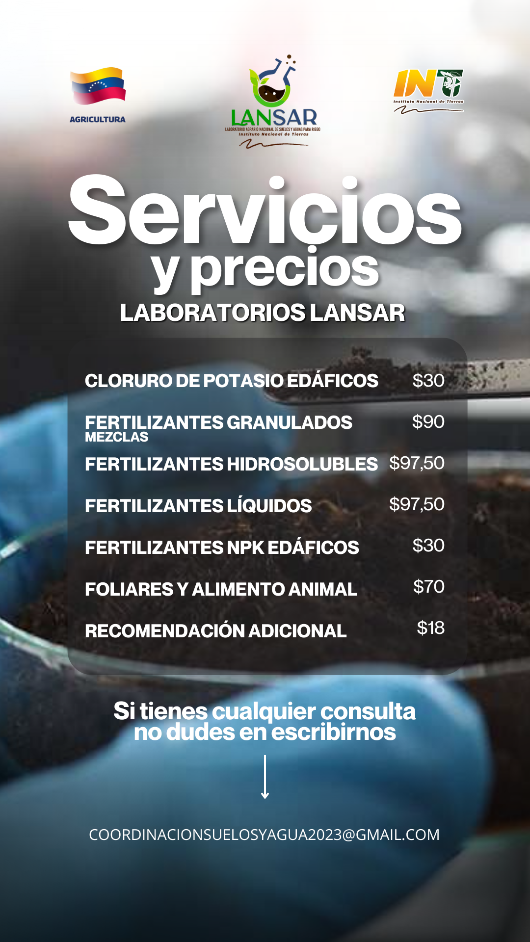 Precios de Servicios 2